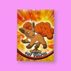 Pokemon 1999 TOPPS Vulpix #37 Blue Logo TV Animation Edition Card